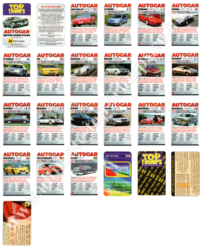 Autocar Motor Show Stars pack 1 of 2