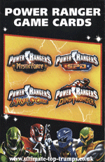 Power Ranger Game Cards