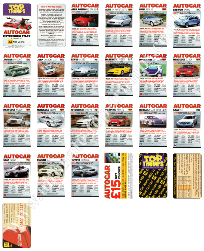 Autocar Motor Show Stars pack 2 of 2