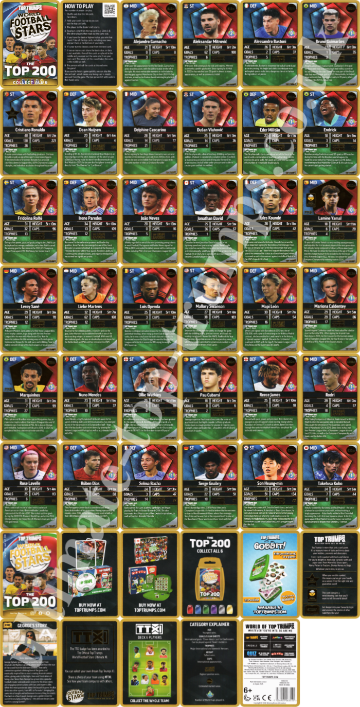World Football Stars (gold chrome)