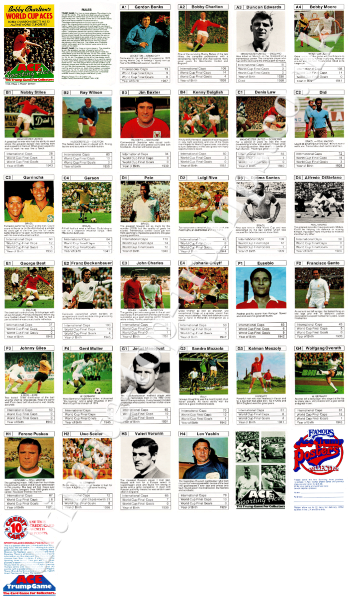 Bobby Charlton's World Cup Aces