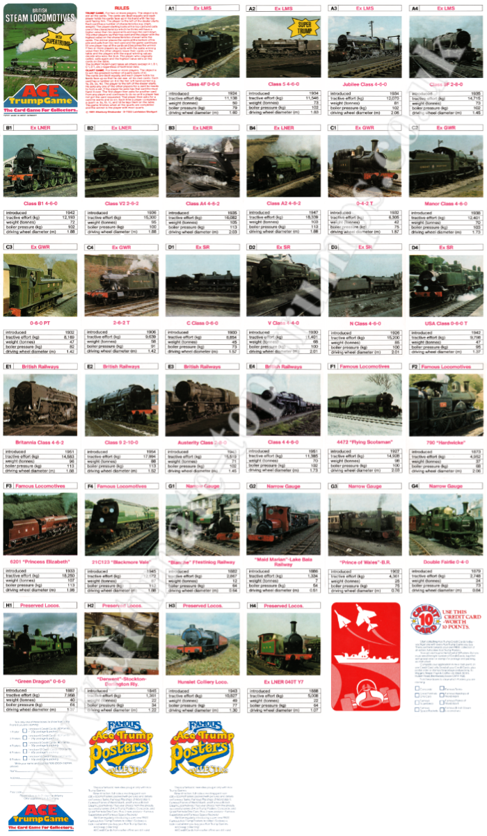 British Steam Locomotives (red backs)