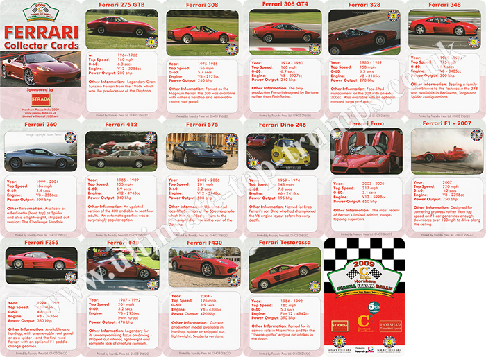 Ferrari Collector Cards