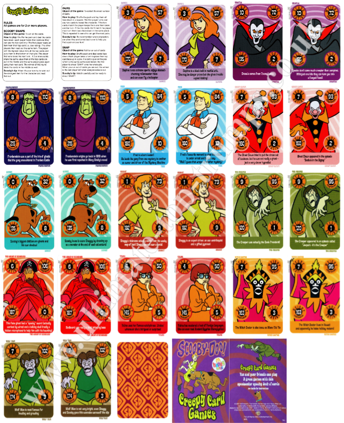 Scooby-Doo Creepy Card Games