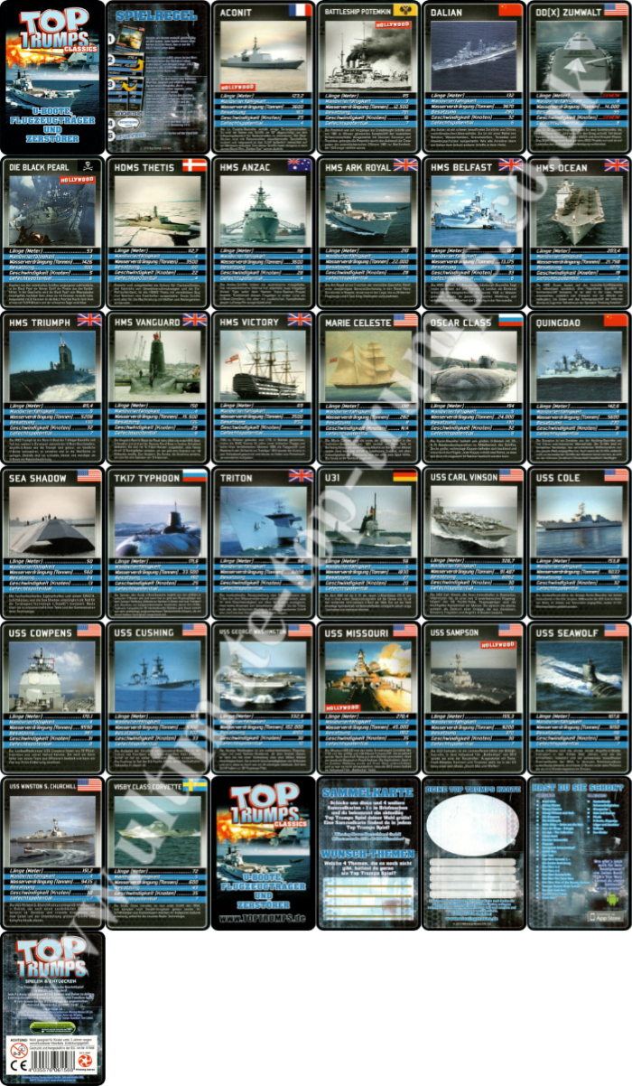 U-Boote, Flugzeuträger und Zerstörer